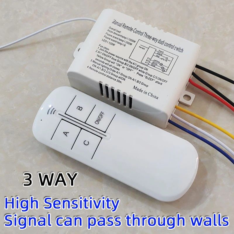 Wireless ON/OFF 220V Lamp Remote Control Switch Receiver Transmitter Controller Indoor Lamp