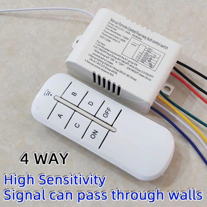 Wireless ON/OFF 220V Lamp Remote Control Switch Receiver Transmitter Controller Indoor Lamp