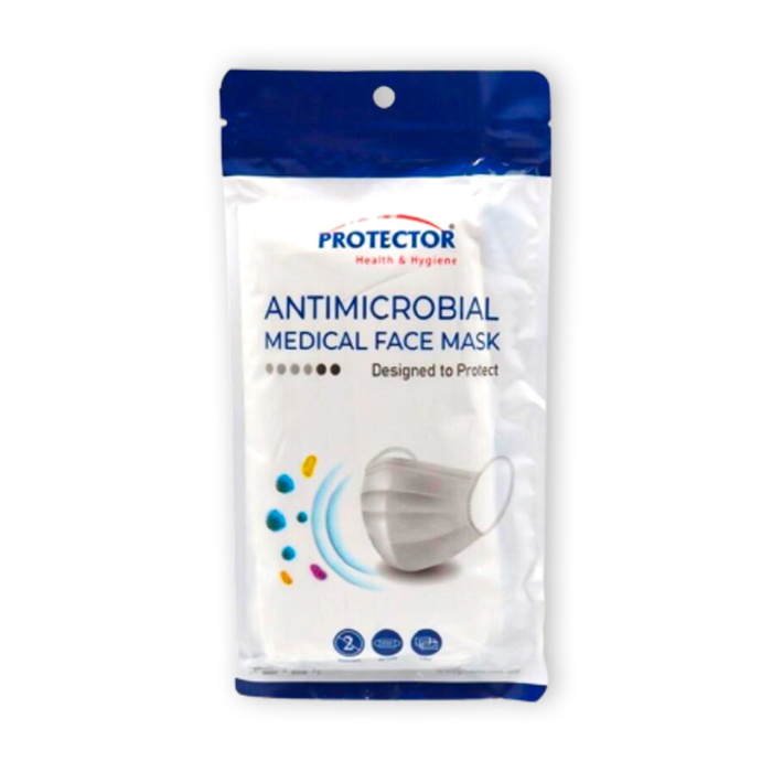 UK Brand Protector Antiviral & Antimicrobial Face Masks – Medical 50-Pieces (5 x Pack of 10)