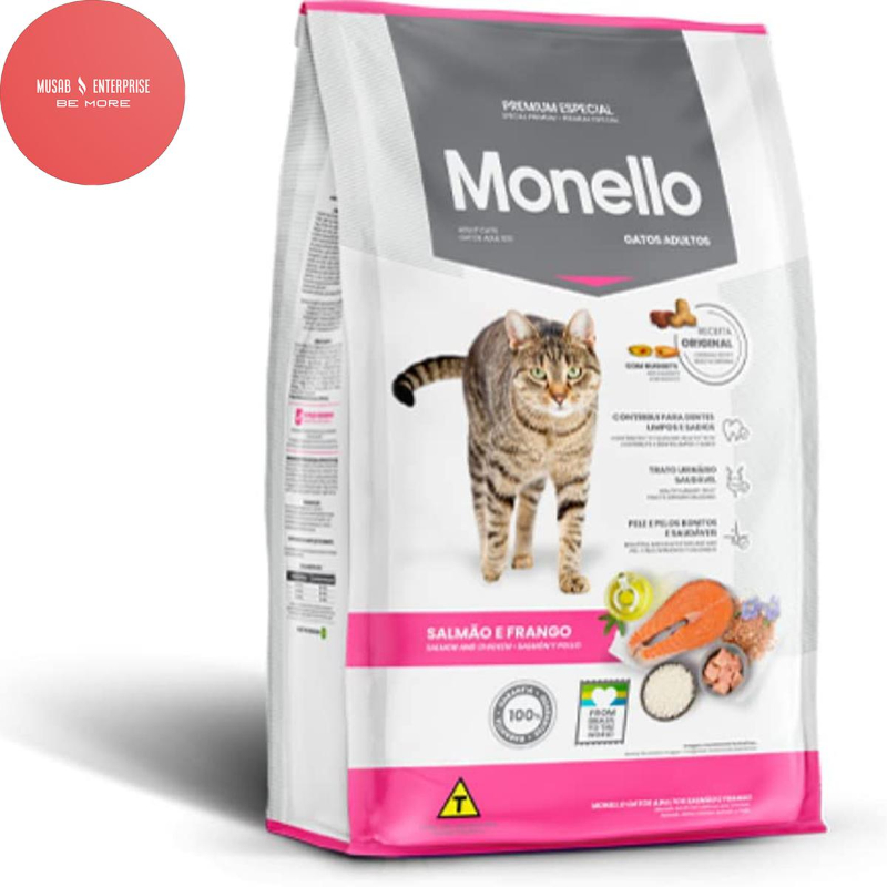 Monello Adult Cat Food Salmon, Tuna & Chicken 1Kg
