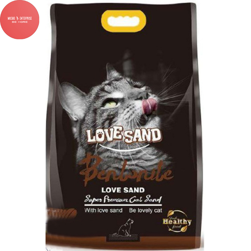 Love Sand Cat Litter, Natural Bentonite Sand, Coffee Scent 5 Liters (Imported)