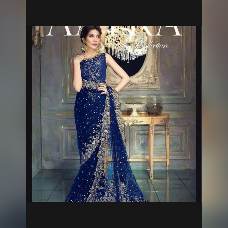 Bridal Chiffon Saree For Women