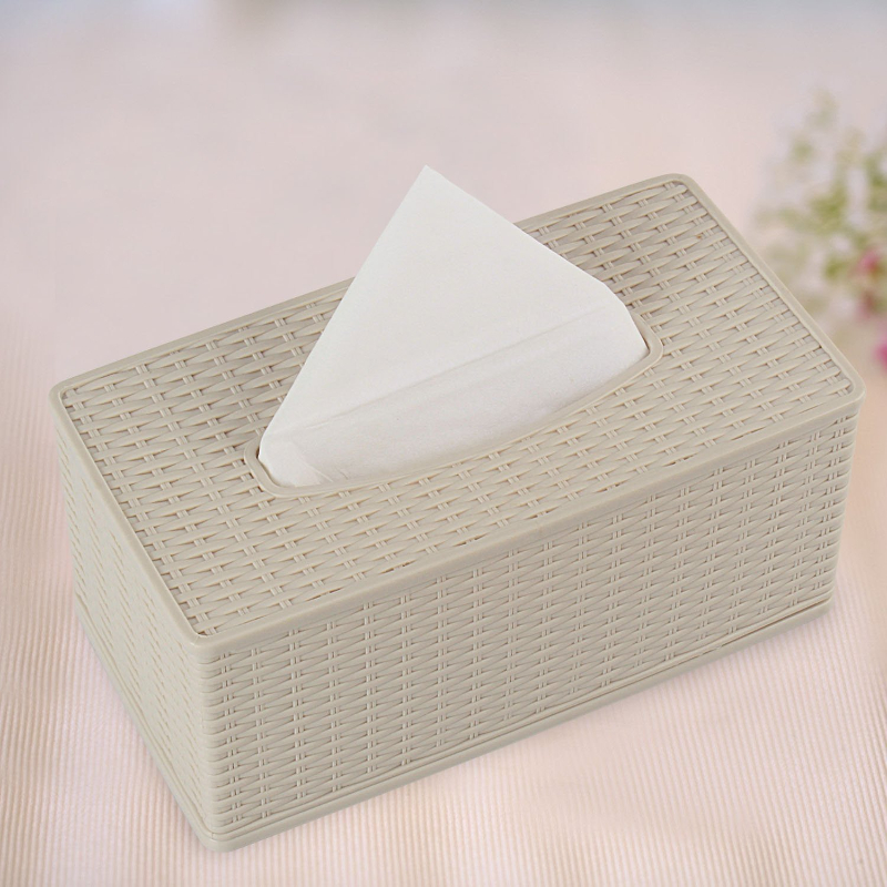 New rectangle shape Plastic Refillable tissue & Kitchen Napkin Holder/Tissue Paper Napkin Dispenser for Living Room, Home Desktop Bedroom, Bathroom, kitchen etc(Cream)