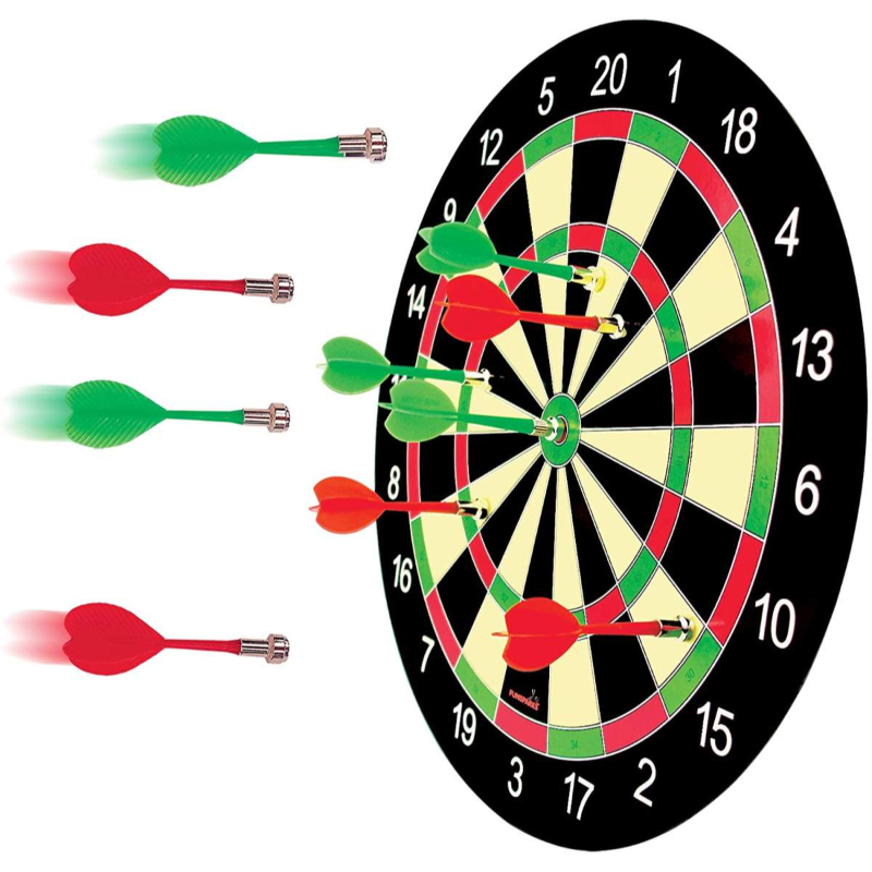 Magnetic Dartboard Set -Dart Board with 6 Magnet Darts for Kids and Adults.