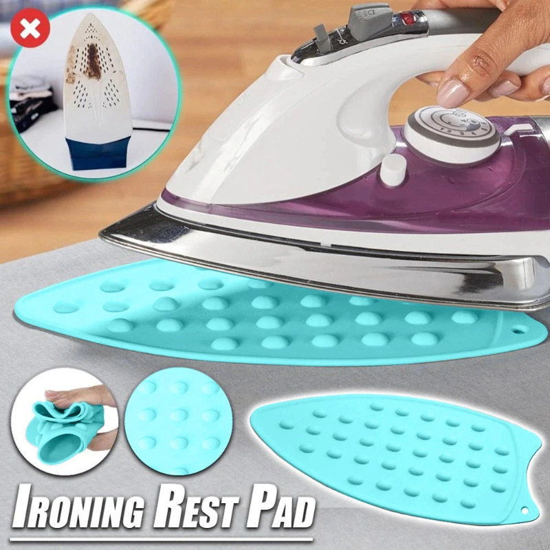 Anti-slip Heat Resistant Silicone Hot Iron Protection Safe Surface Iron Stand Mat, Iron Mat Hot Safety Protection Comfort  Ironing Rest Pad