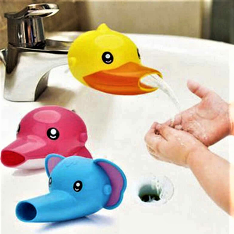 Children Bathroom Animal Shape Faucet Extender Water-saving Cartoon Kids Baby Wash-hand Faucet extension Bathroom Accessories