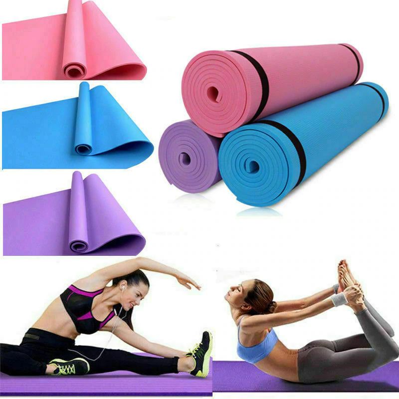 Yoga Mat 6 MM (SIZE: 61 X 173 CM) Yoga Mat Non Slip Carpet Pilates Gym Sports Exercise Pads for Beginner Fitness Environmental Gymnastics Mat
