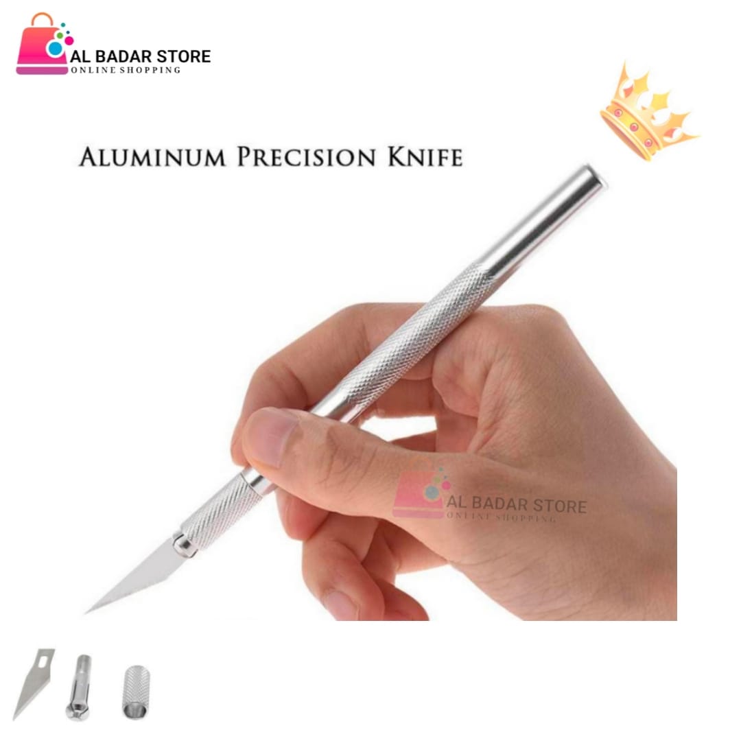Metal Precision Paper Cutting Cutter Art Knife Tool For Craft Set Model Making Carving Scoring Pen Type Knife With 6 Blades For DIY Creator And Artist Tool