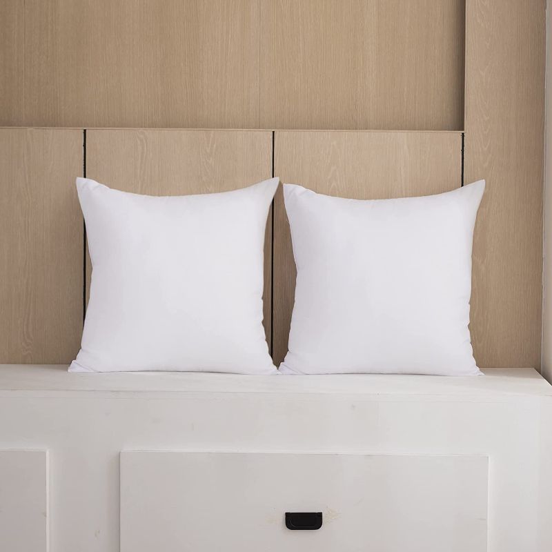 SOFT THROW PILLOW WHITE CUSHIONS 16"X16" FILLED WITH BEST QUALITY BALL FIBER POLYESTER IN PACK OF 2,3,4,5,6,7,8,10