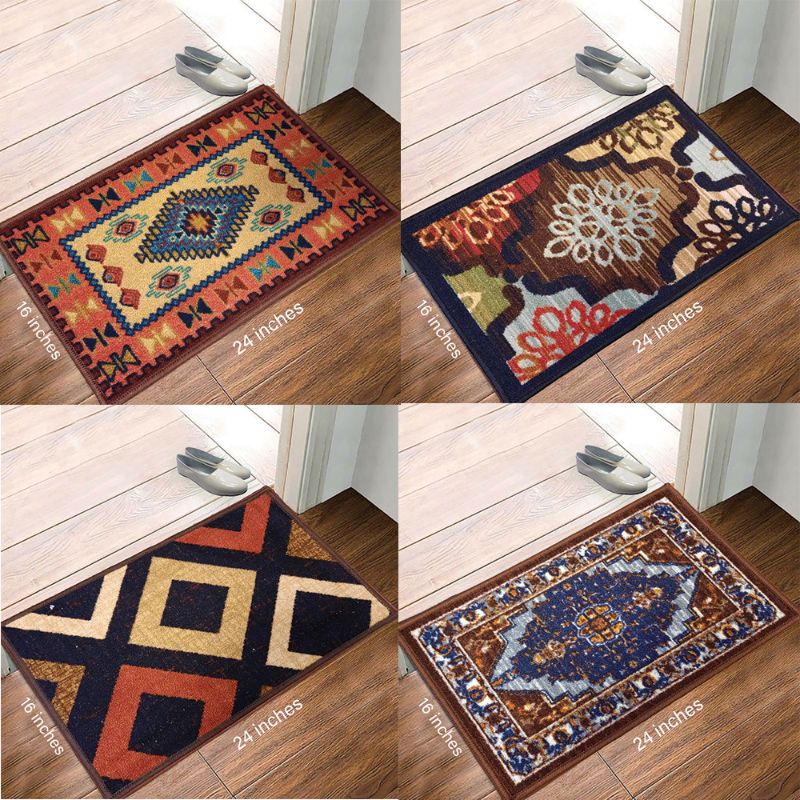 Pack Of 4 Different Dsign  Door Mat  Floor Mat ✓ Entrance Mat  Room Mat - Al Ferash
