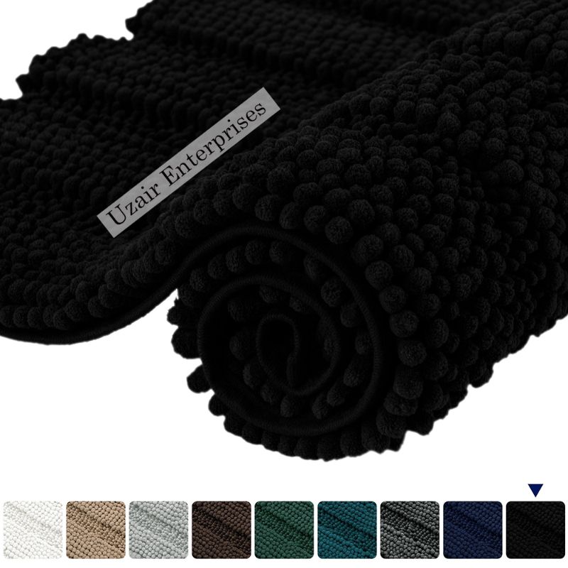 Al Ferash Thick Microfiber Shaggy Door Mat Room Mat / Bathroom Chenille Rug / Absorbent Bathtub Mat