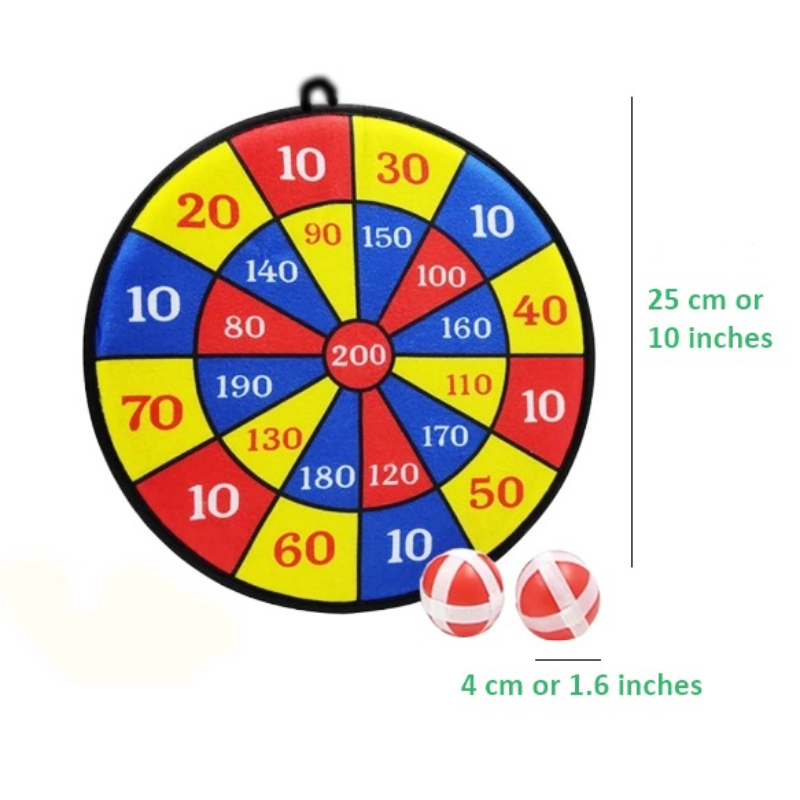 Dart Board With Two Sticky Target Balls Cardboard Cloth Fabric Game Toy for Indoor And Outdoor Fun Play Color May Vary Fun Game Set Gift Safety Dart Board Kids