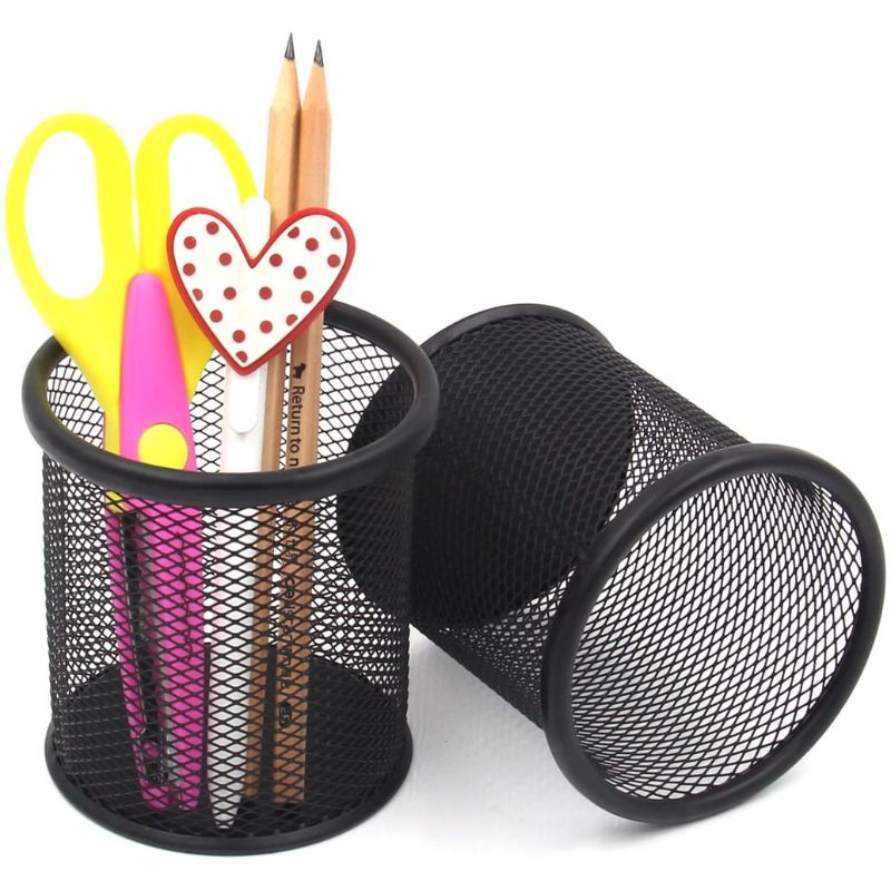2 Pcs Pen holder Round Shape Desk Organizer Cosmetic & Stationery Container