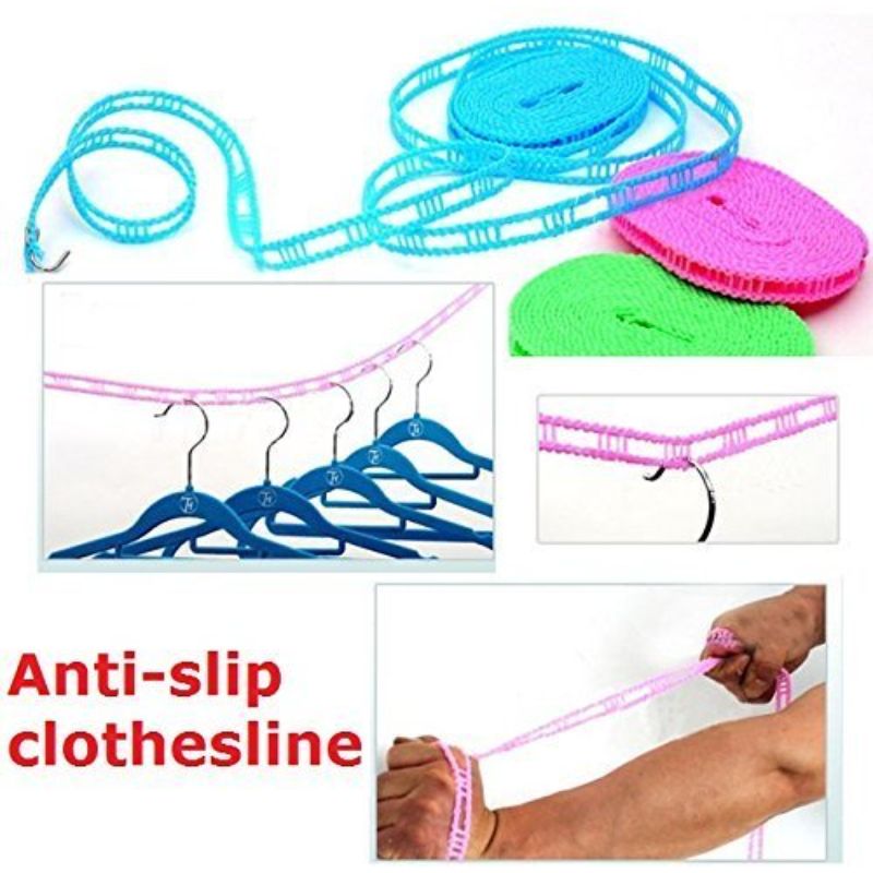 Windproof Non Slip Clothesline to Dry Laundry Cloth Line Dry Rope 5 Meters