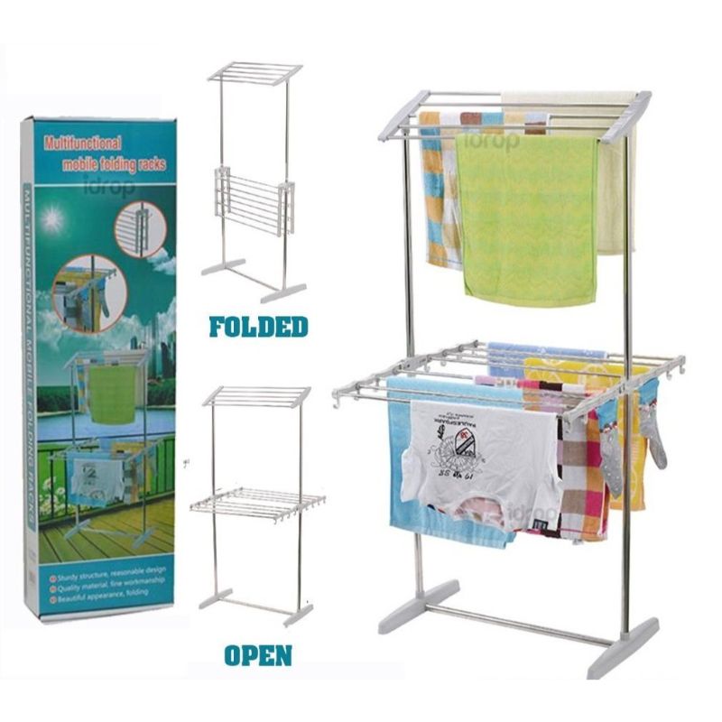 Multipurpose Metal Telescopic Clothes Drying Hanger – Extensible Clothes Drying Rack Organizer