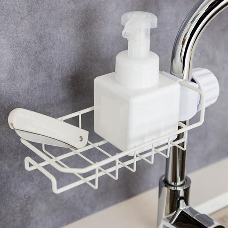 Metallic Kitchen Bathroom Faucet Rack Holder