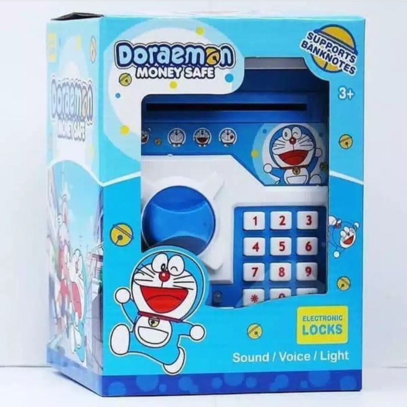 Electronic Money Safe Box Mini ATM Machine Doraemon