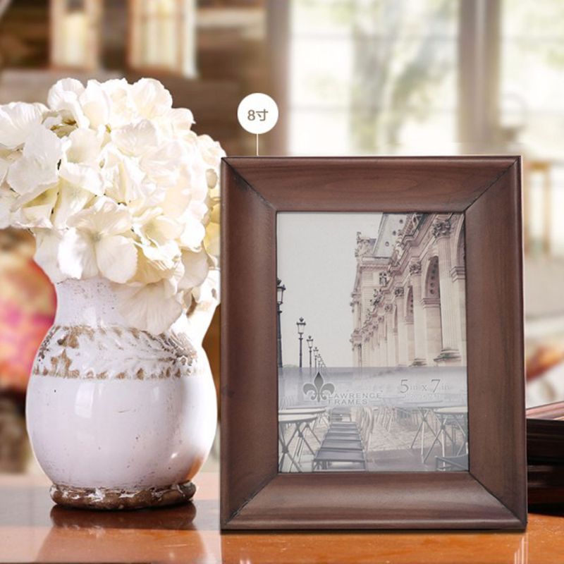 Creative House Decoration Premium Wall Décor 5x7" Photo Frame Picture Display with Stand Office & Home Decor Brown