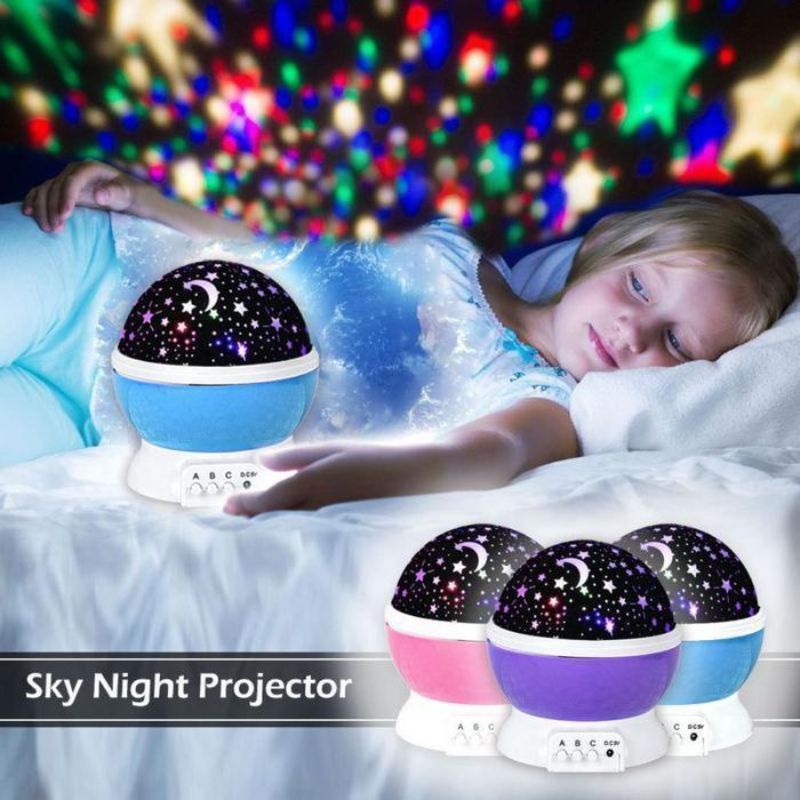 Moon Lamp | Starry Sky Dream Rotating Projection Night Light for Kids Room