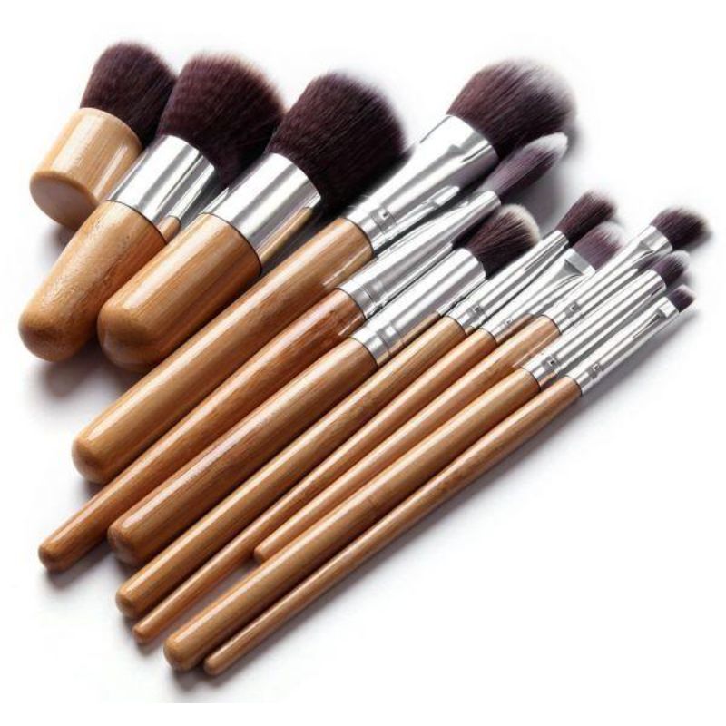 Professional Bamboo Makeup 11 Pcs Brush Set