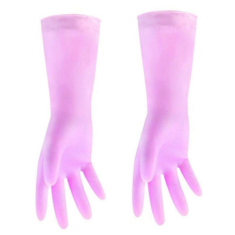 Rubber Washing Gloves pink