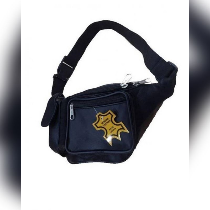 Waist Bag Adjustable Belt Strap Travel Pouch - Black