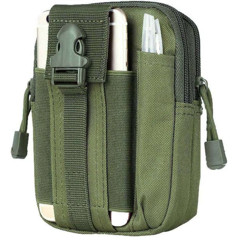 Multipurpose Utility Gadget Belt Waist Bag for Mobile and wallet safety & Waist Belt Pouch Wallet Mobile Cell Phone Bag - Green
