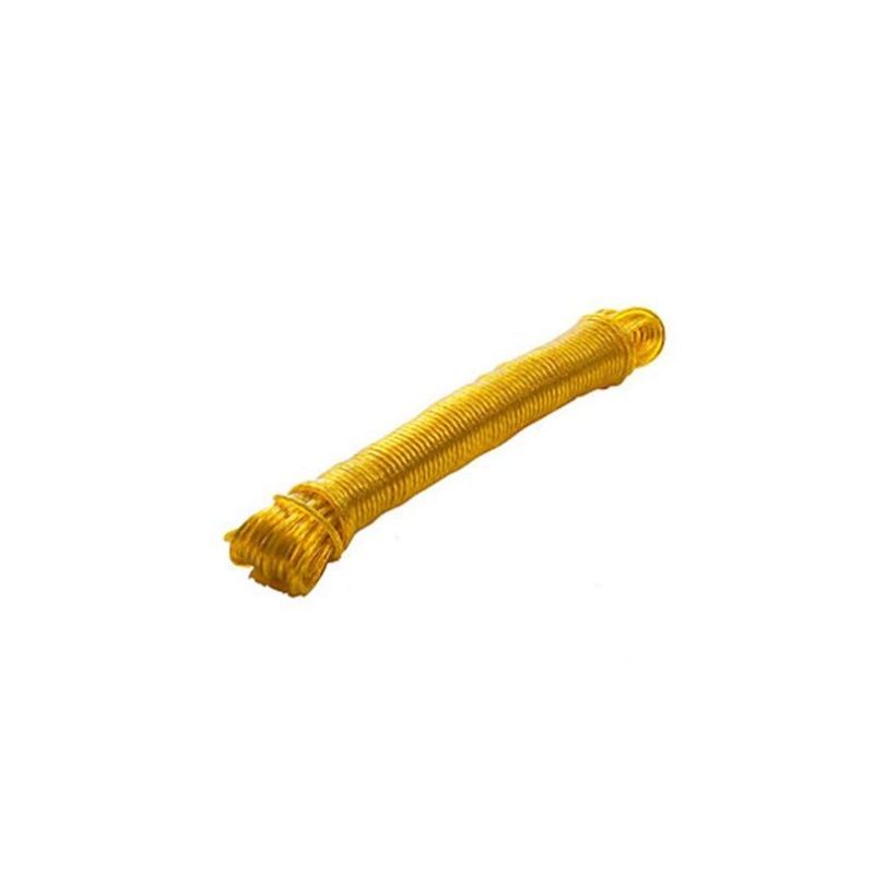 Heavy Duty Wet Cloth Laundry Rope PVC Coated Metal Cloth Drying Wire - 20 metres Yellow