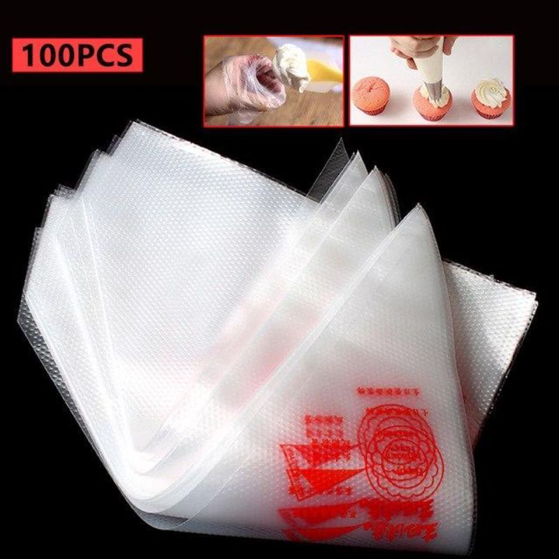 100pcs Disposable Pastry Bag Icing Piping Cake Cupcake Decorating Bags Fondant Cream Tip Baking Tool