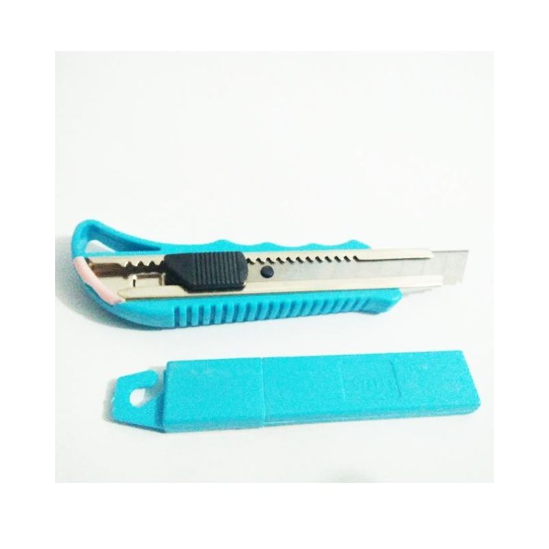 Paper Cutter Knife with 10 Extra Blades - Blue