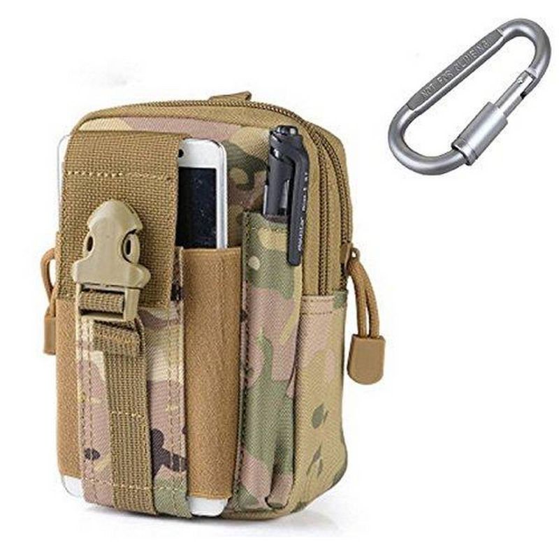 Waist Pack Multi Purpose Bag EDC Pouch Utility Upgraded Version with Strap Camping Hiking Pouch Nylon Cell Phone Bag