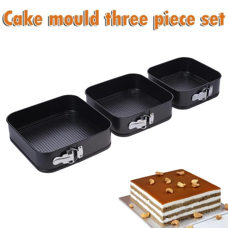 3PC Non Stick Cake Pan Baking Bake Squire Tray Tins