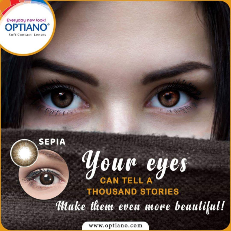 Color Contact Lenses Premium Quality Branded Sepia with Free Kit