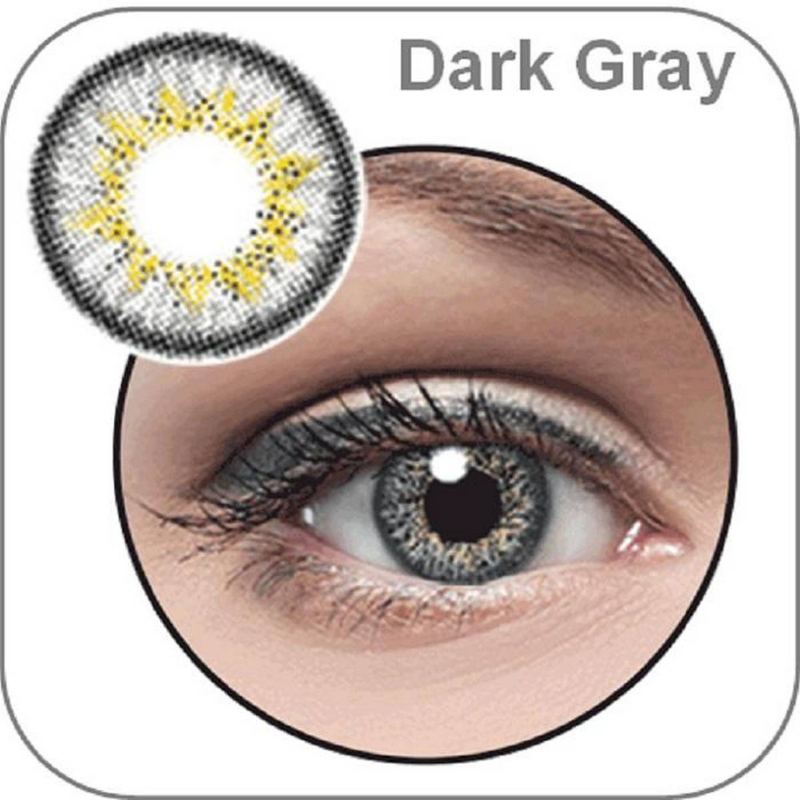 Color Contact Lenses Dark Gray Premium Quality Branded with Free Kit