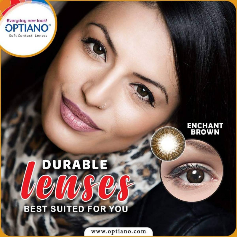 Color Contact Lenses Enchant Brown Premium Quality Branded with Free Kit