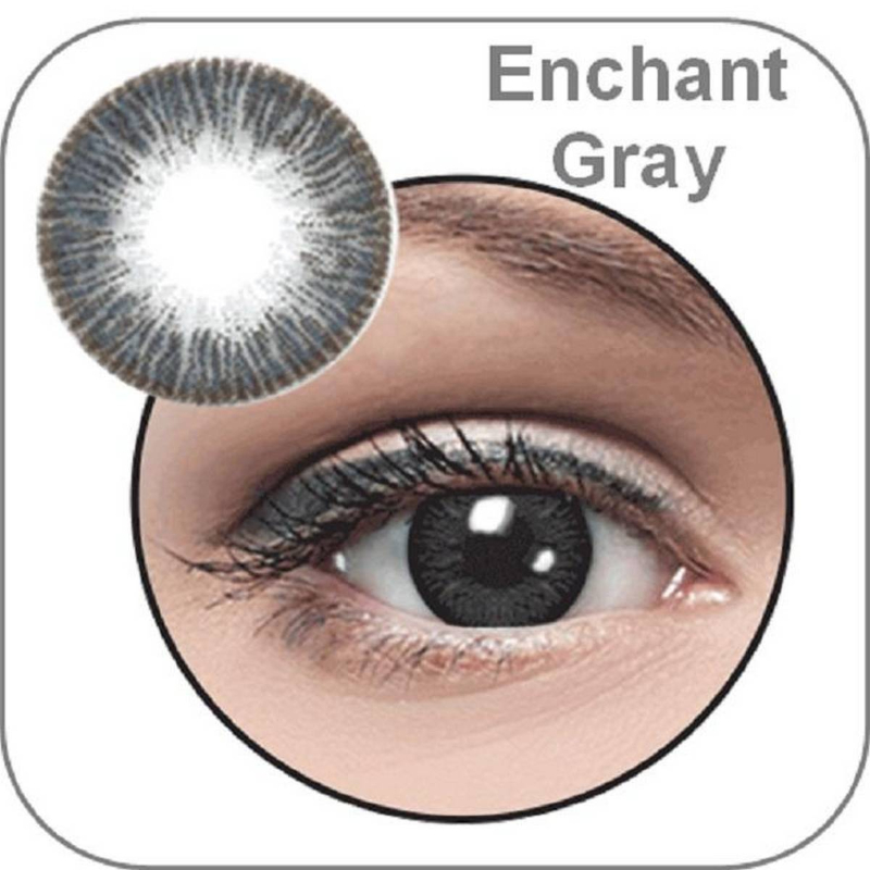 Color Contact Lenses Enchant Gray Premium Quality Branded with Free Kit