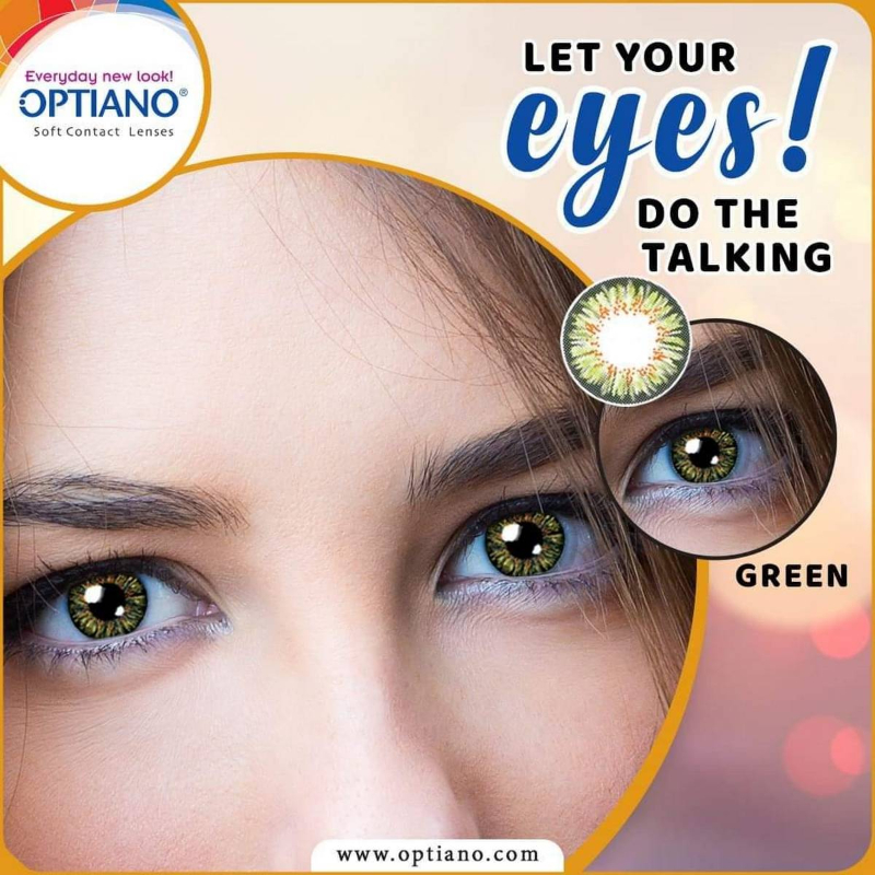 Color Contact Lenses Green Premium Quality Branded with Free Kit