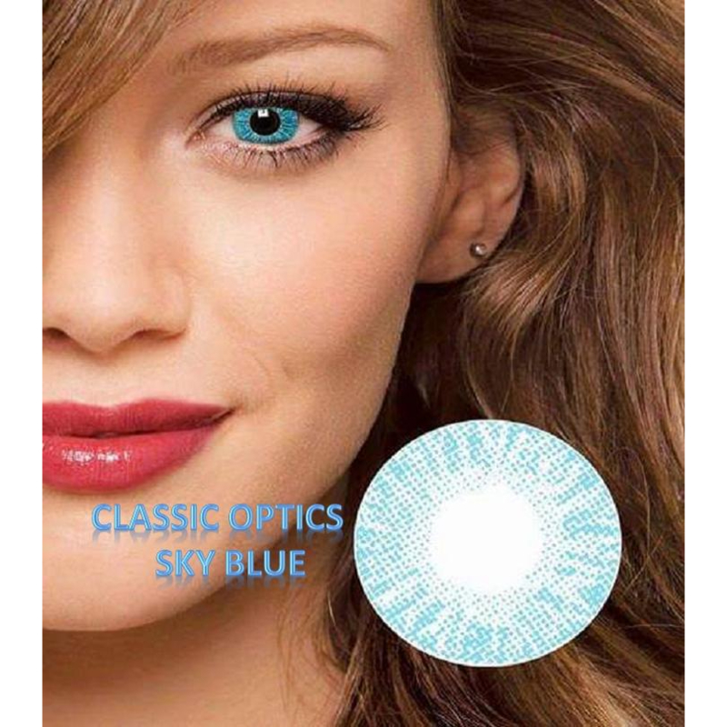 Sky Blue Single shade Contact Lenses-Bridal Colors