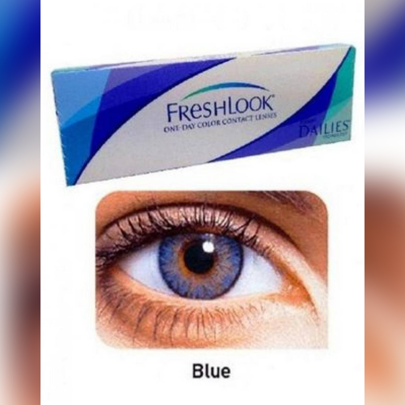 Blue Pack Of 2 Pair Contact Lenses + 2 Free Kits