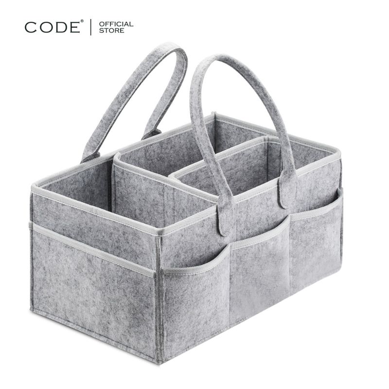 Code Baby Diaper Caddy Organizer & Portable Storage Basket