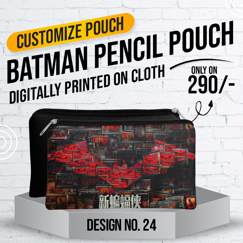 Badman Pencil Pouch (Digitally Printed on Cloth) D-24