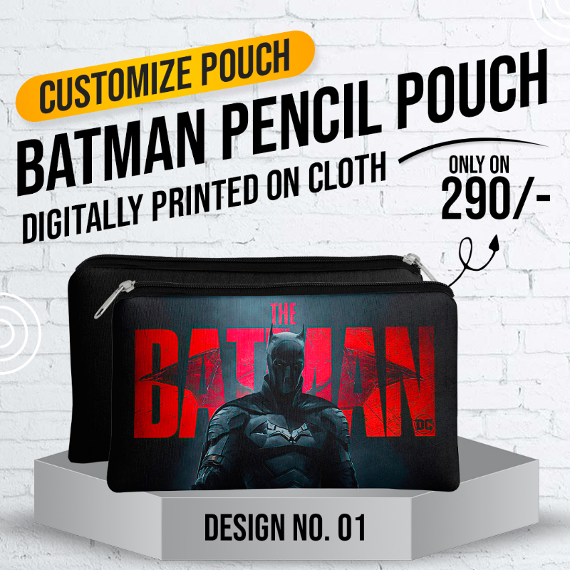 Badman Pencil Pouch (Digitally Printed on Cloth) D-1
