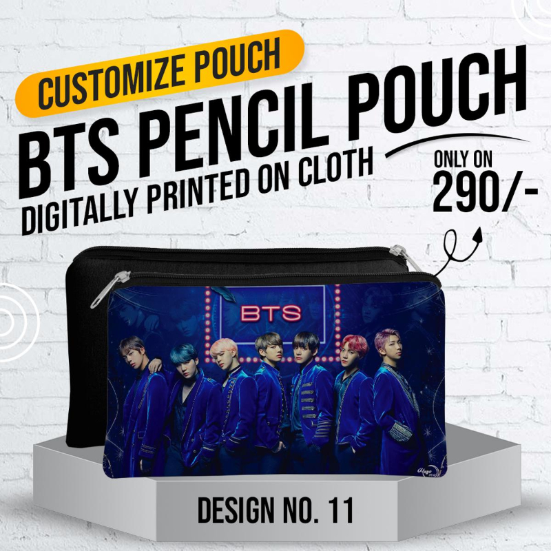 BTS Pencil Pouch (Digitally Printed on Cloth) D-11