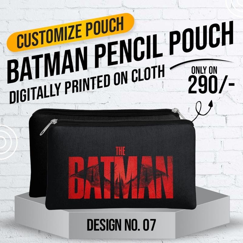 Badman Pencil Pouch (Digitally Printed on Cloth) D-7