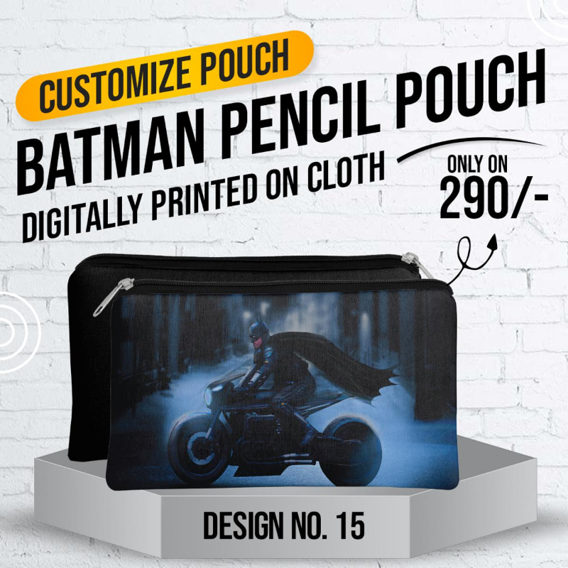 Badman Pencil Pouch (Digitally Printed on Cloth) D-15