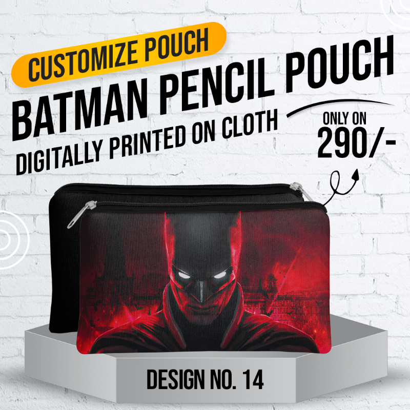 Badman Pencil Pouch (Digitally Printed on Cloth) D-14