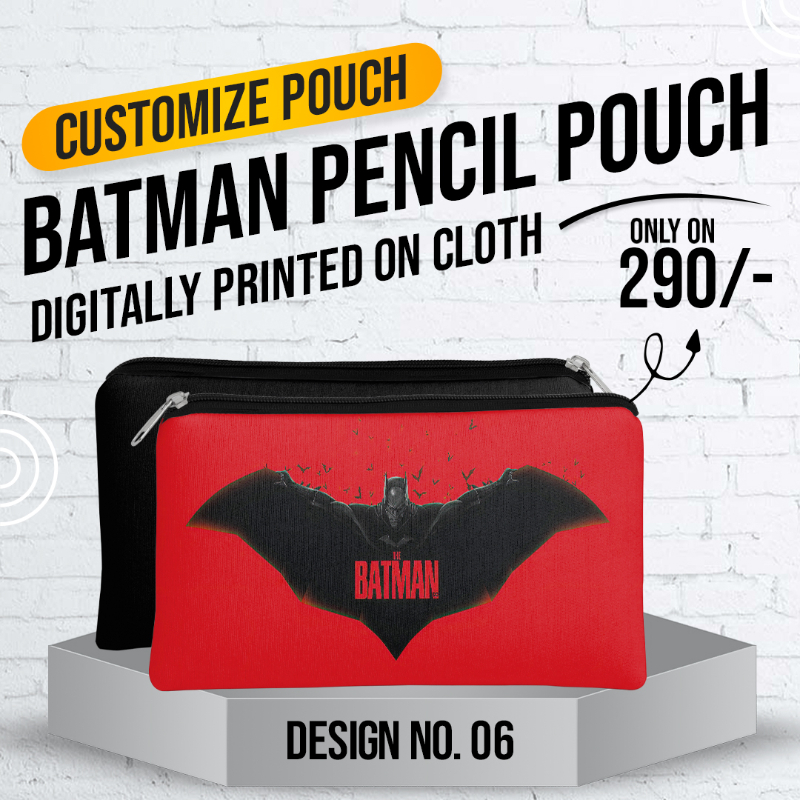 Badman Pencil Pouch (Digitally Printed on Cloth) D-6