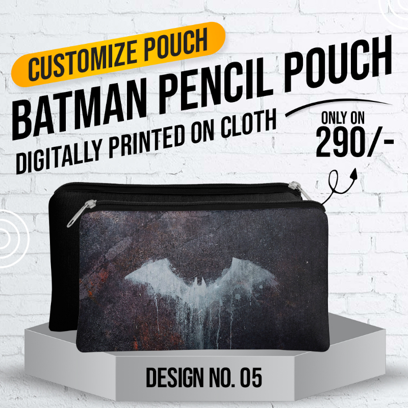 Badman Pencil Pouch (Digitally Printed on Cloth) D-5