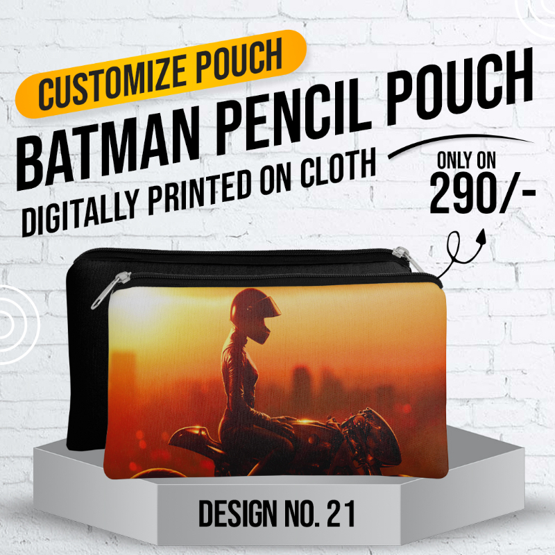 Badman Pencil Pouch (Digitally Printed on Cloth) D-21