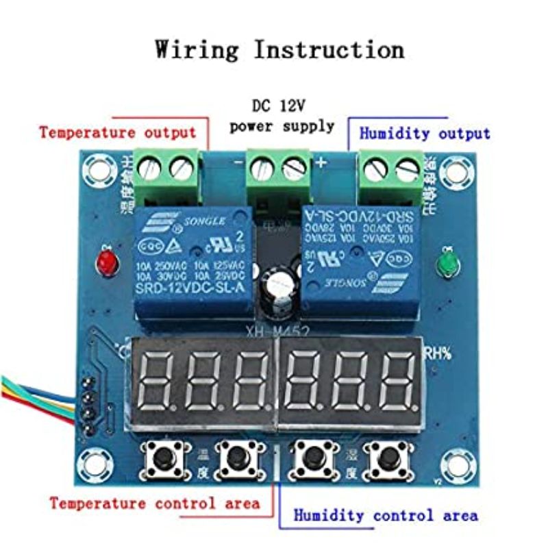 XHM-452 Humidity and Temperature Controller (12V)
